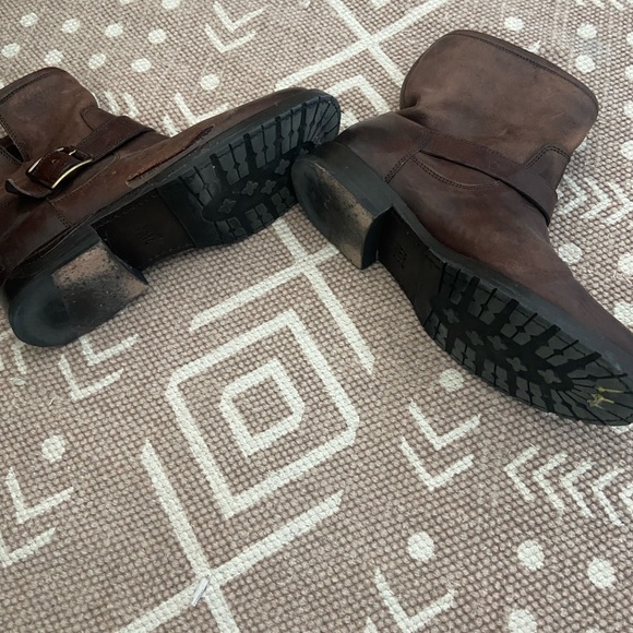 Frye brown ankle moto boot - Picture 3 of 10